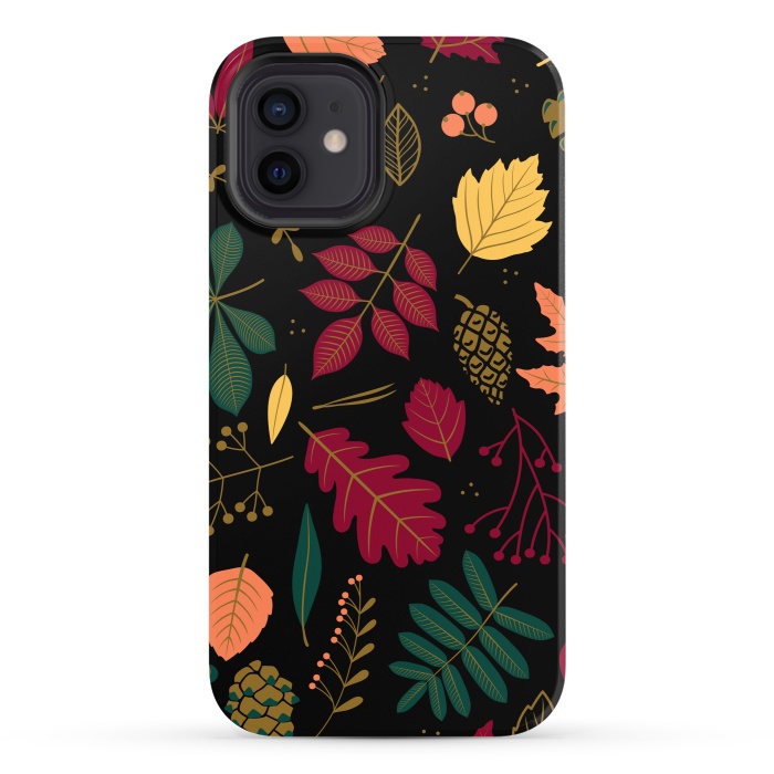 iPhone 12 StrongFit Autumn Pattern With Leaves by ArtsCase