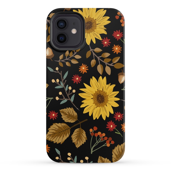 iPhone 12 mini StrongFit Autumn Sunflowers II by ArtsCase