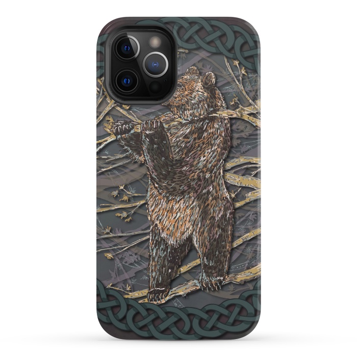 iPhone 12 Pro StrongFit Bear by Lotti Brown