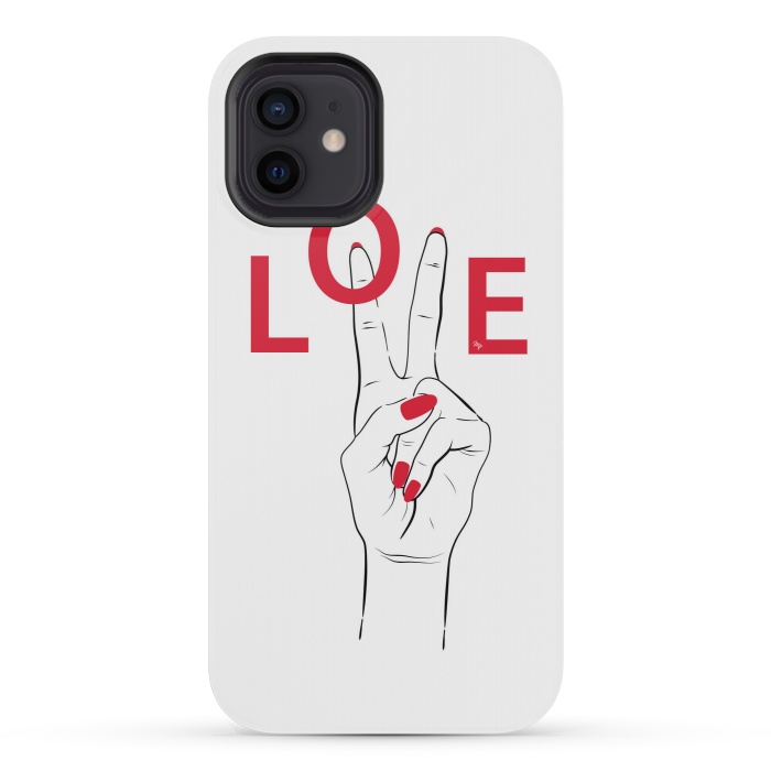 iPhone 12 mini StrongFit Love Hand by Martina