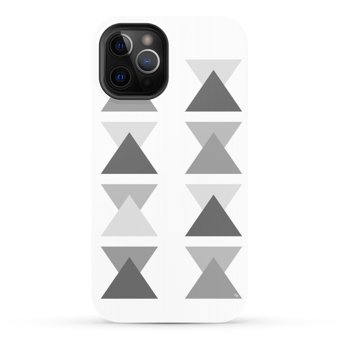 iPhone 12 Pro StrongFit Gray Triangles by Martina