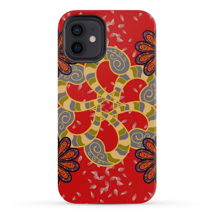 iPhone 12 mini StrongFit Colored Mandala Pattern by ArtsCase
