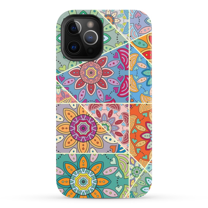 iPhone 12 Pro StrongFit Decorative Elements with Mandalas Designs by ArtsCase