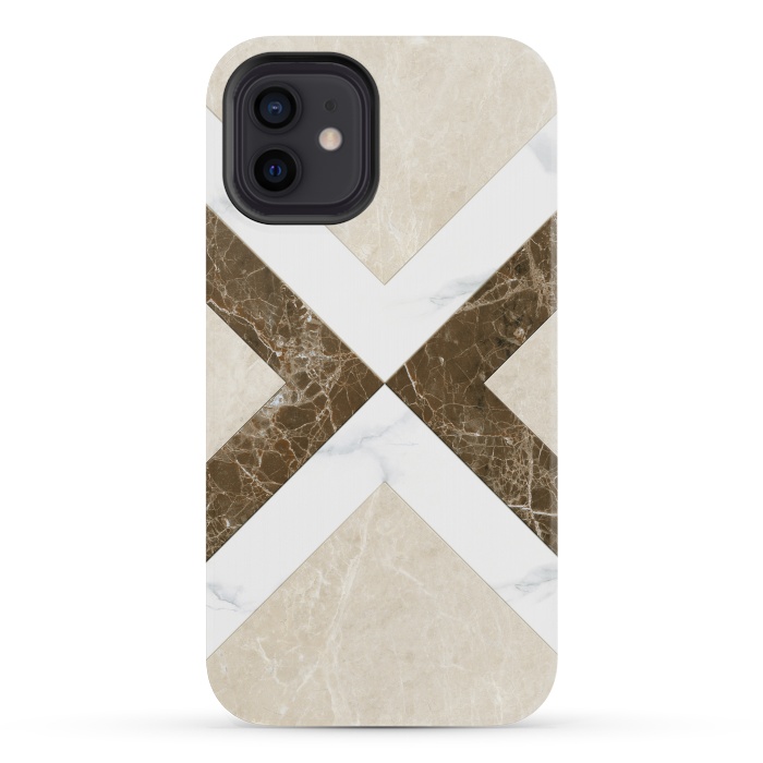 iPhone 12 mini StrongFit Decorative Marble Cross Design by ArtsCase