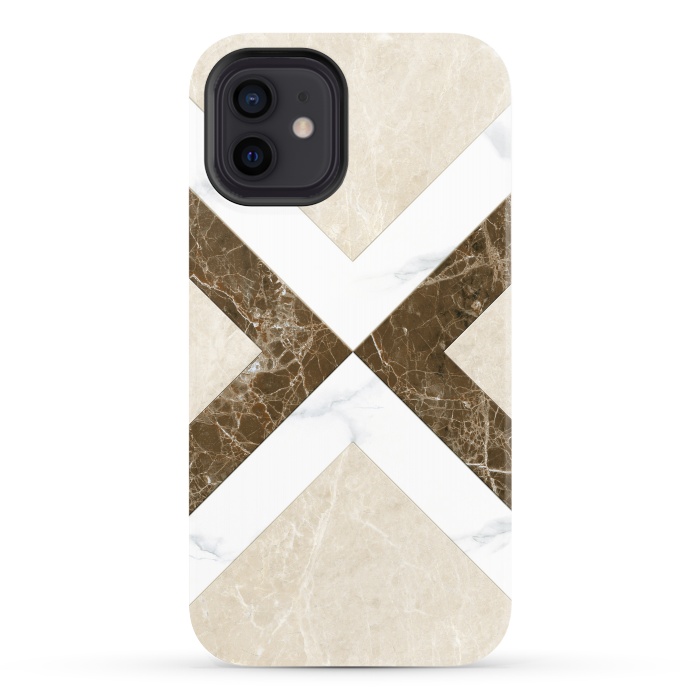iPhone 12 StrongFit Decorative Marble Cross Design by ArtsCase