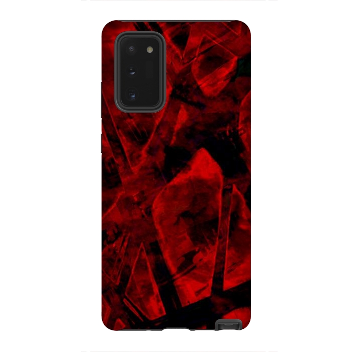 Galaxy Note 20 StrongFit Red Burnt Flames Halloween abstract design by Josie