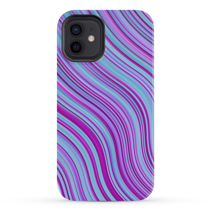 iPhone 12 mini StrongFit Liquid Marble Blue Purple and Blue by ArtsCase
