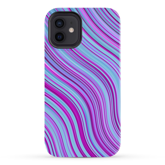 iPhone 12 StrongFit Liquid Marble Blue Purple and Blue by ArtsCase