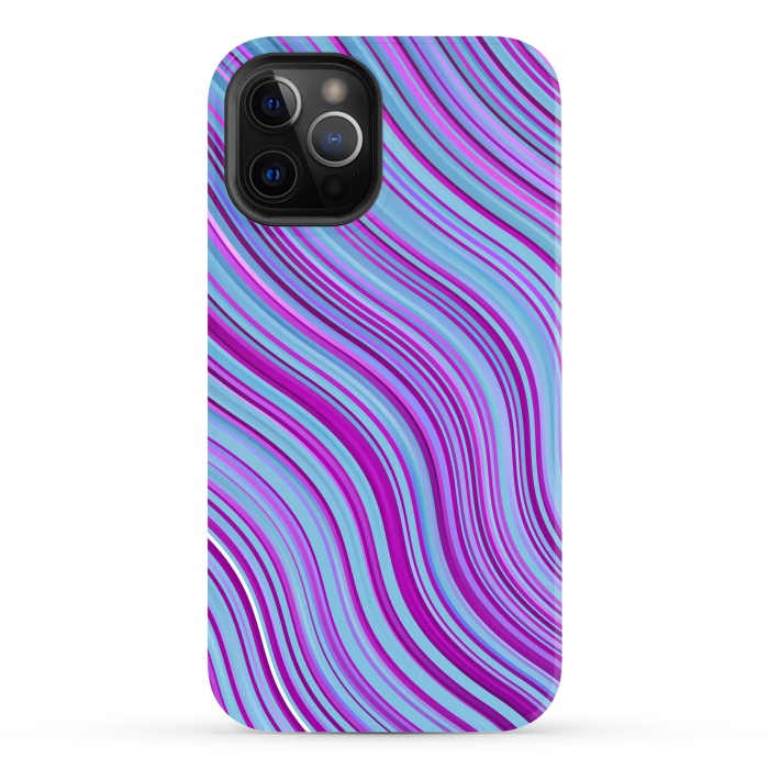 iPhone 12 Pro Max StrongFit Liquid Marble Blue Purple and Blue by ArtsCase