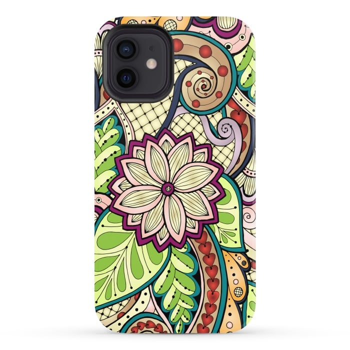 iPhone 12 StrongFit Ornamental Seamless Ethnic Pattern by ArtsCase