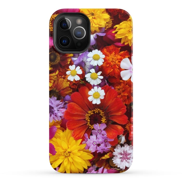 iPhone 12 Pro StrongFit Flowers in Different Shapes and Colors V  by ArtsCase