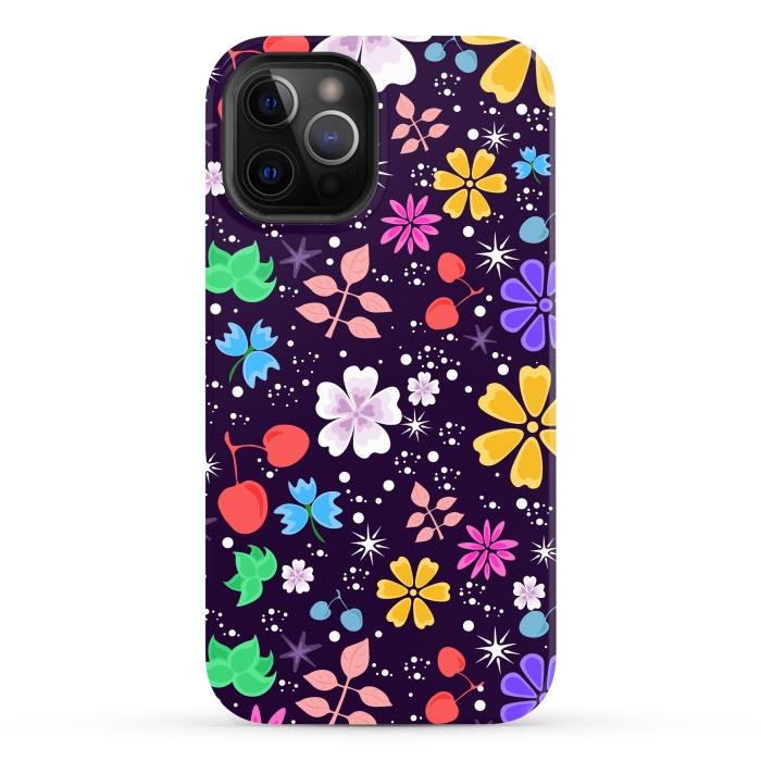 iPhone 12 Pro Max StrongFit Flowers with Purple Tones XXX  by ArtsCase