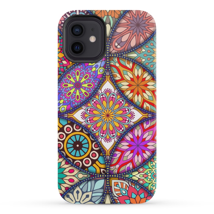 iPhone 12 mini StrongFit Mandala pattern with bright colors 12 by ArtsCase