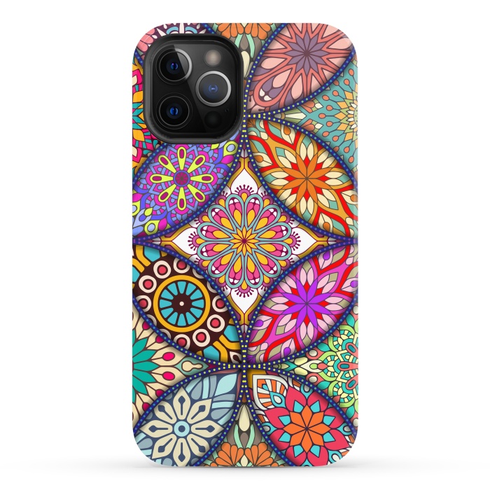 iPhone 12 Pro Max StrongFit Mandala pattern with bright colors 12 by ArtsCase