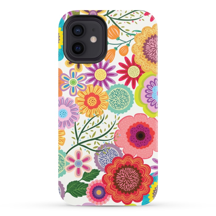 iPhone 12 StrongFit Seamless Pattern with Flowers XI by ArtsCase