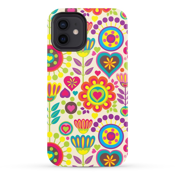 iPhone 12 StrongFit Sweet Pink Flowers 789 by ArtsCase