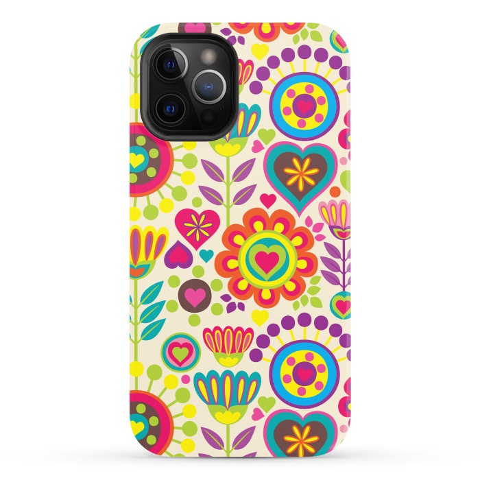iPhone 12 Pro StrongFit Sweet Pink Flowers 789 by ArtsCase