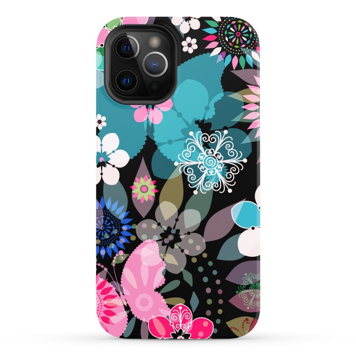 iPhone 12 Pro StrongFit Seamless Patterns with Flowers XII by ArtsCase