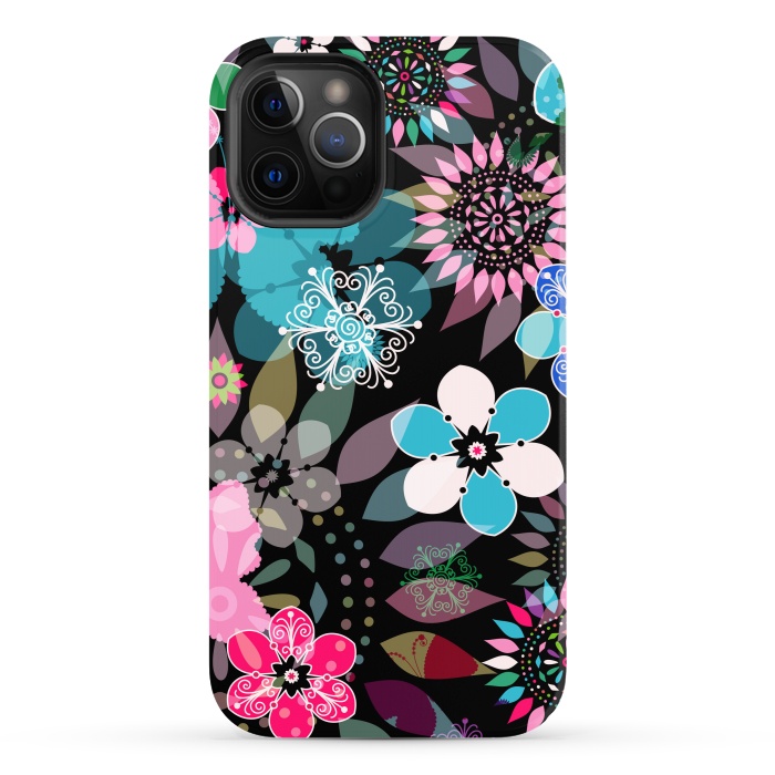 iPhone 12 Pro Max StrongFit Seamless Patterns with Flowers XII by ArtsCase