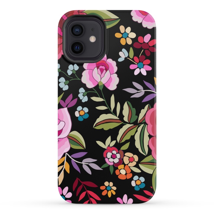 iPhone 12 mini StrongFit Sweet Pink Flowers by ArtsCase