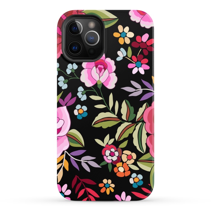 iPhone 12 Pro StrongFit Sweet Pink Flowers by ArtsCase