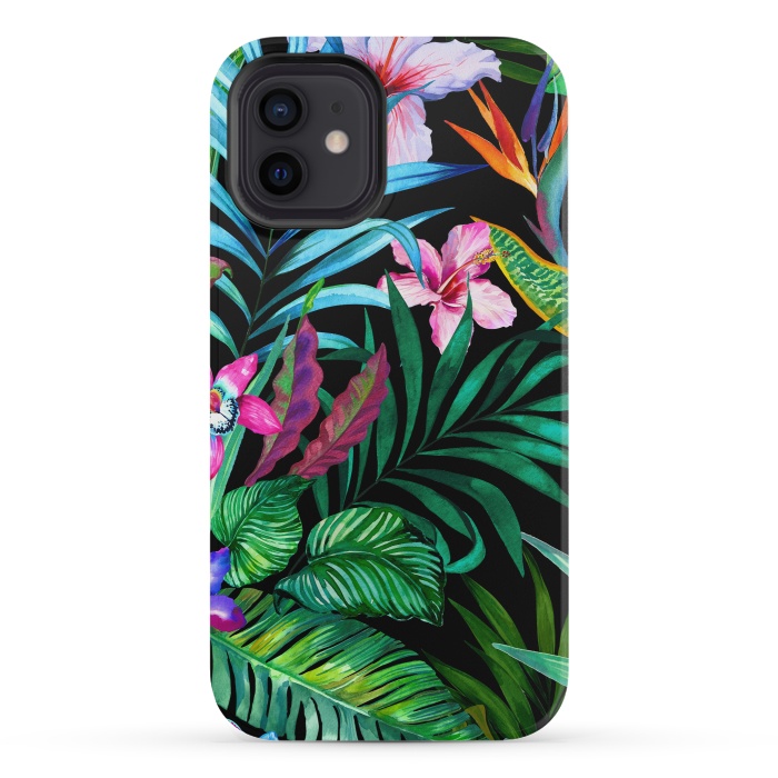 iPhone 12 mini StrongFit Tropical Exotic Pattern by ArtsCase