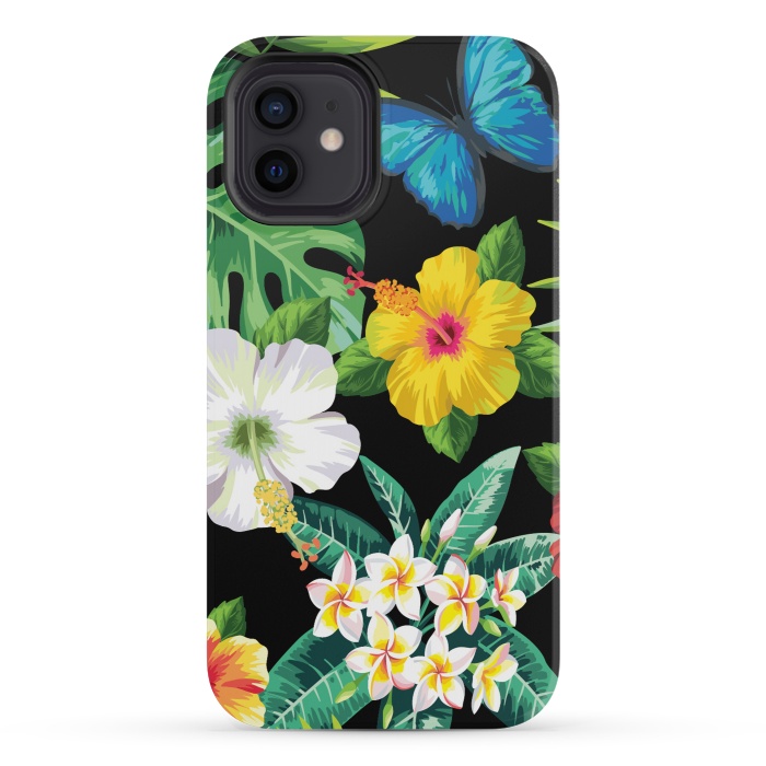iPhone 12 mini StrongFit Tropical Flowers 1 by ArtsCase