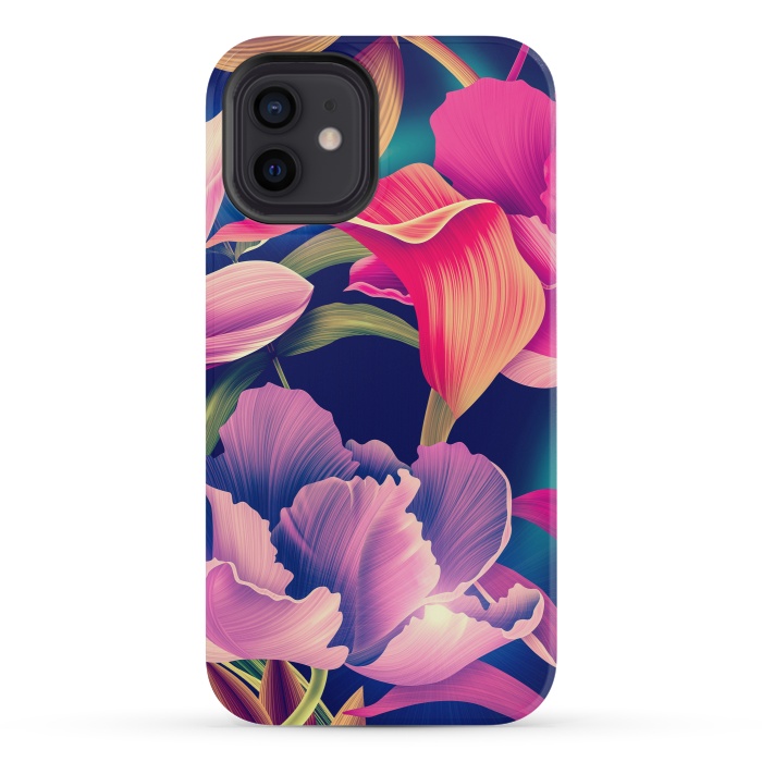 iPhone 12 mini StrongFit Tropical Flowers XVII by ArtsCase