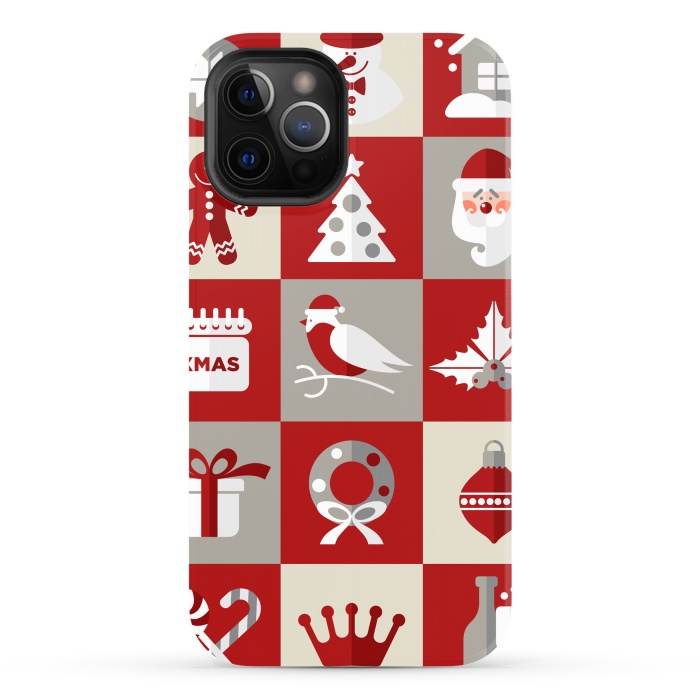 iPhone 12 Pro Max StrongFit Christmas Design Icons by ArtsCase
