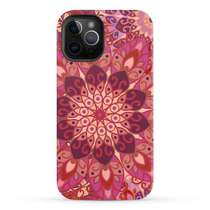iPhone 12 Pro StrongFit Colorful Mandala Pattern II by ArtsCase
