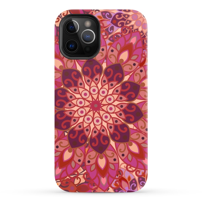iPhone 12 Pro Max StrongFit Colorful Mandala Pattern II by ArtsCase