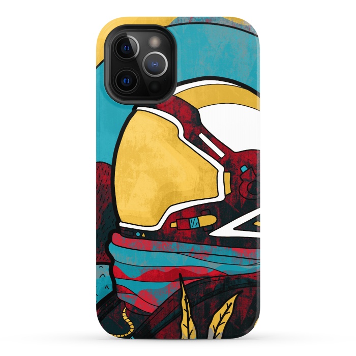 iPhone 12 Pro StrongFit The yellow astronaut explorer by Steve Wade (Swade)