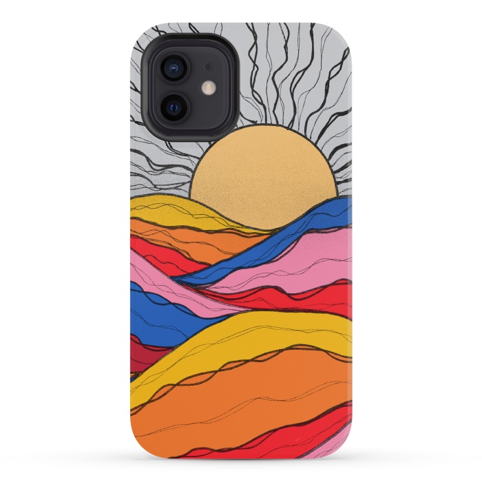 iPhone 12 mini StrongFit Rainbow sea ocean by Steve Wade (Swade)