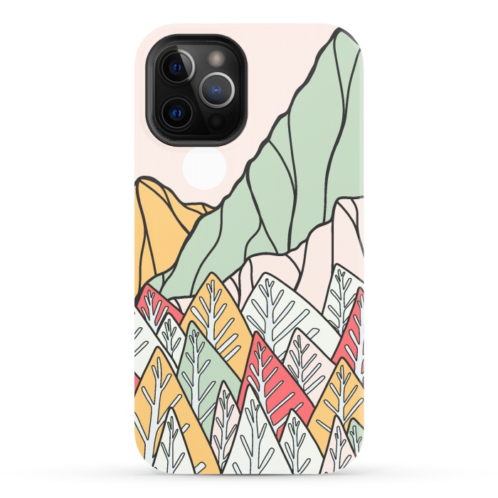 iPhone 12 Pro StrongFit Autumnal forest mountains by Steve Wade (Swade)