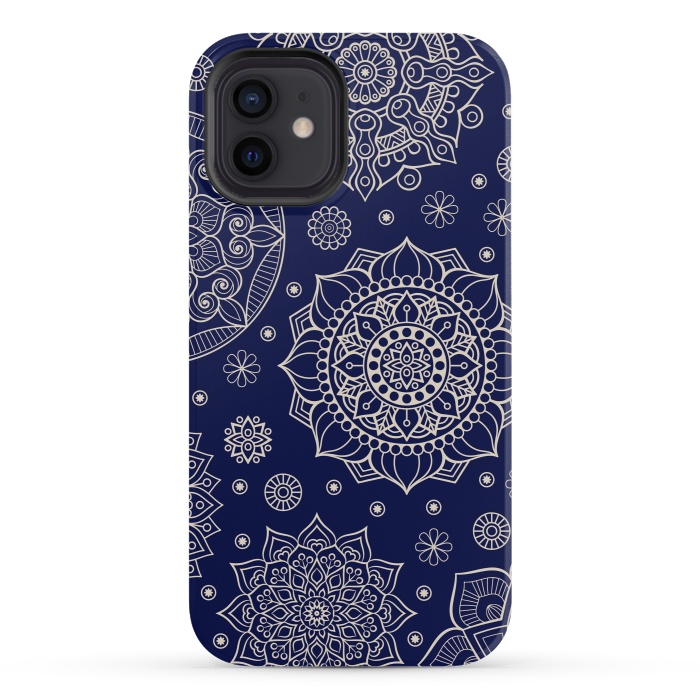 iPhone 12 mini StrongFit Mandala Pattern with Vintage Decorative Elements by ArtsCase
