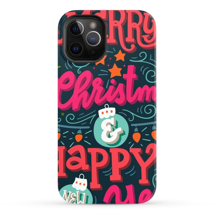 iPhone 12 Pro StrongFit Merry Christmas and Happy New Year 1 by ArtsCase