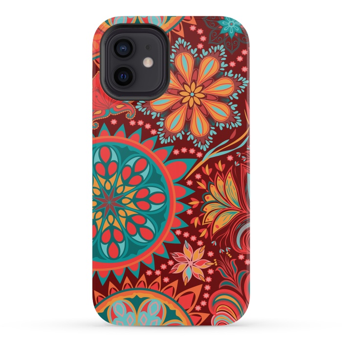 iPhone 12 mini StrongFit Paisley Vintage Floral Motif Ethnic Seamless Background by ArtsCase
