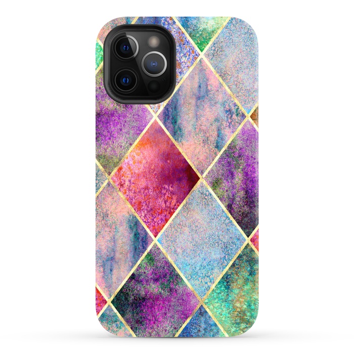 iPhone 12 Pro Max StrongFit Plancha Geométrica Abstracta by ArtsCase