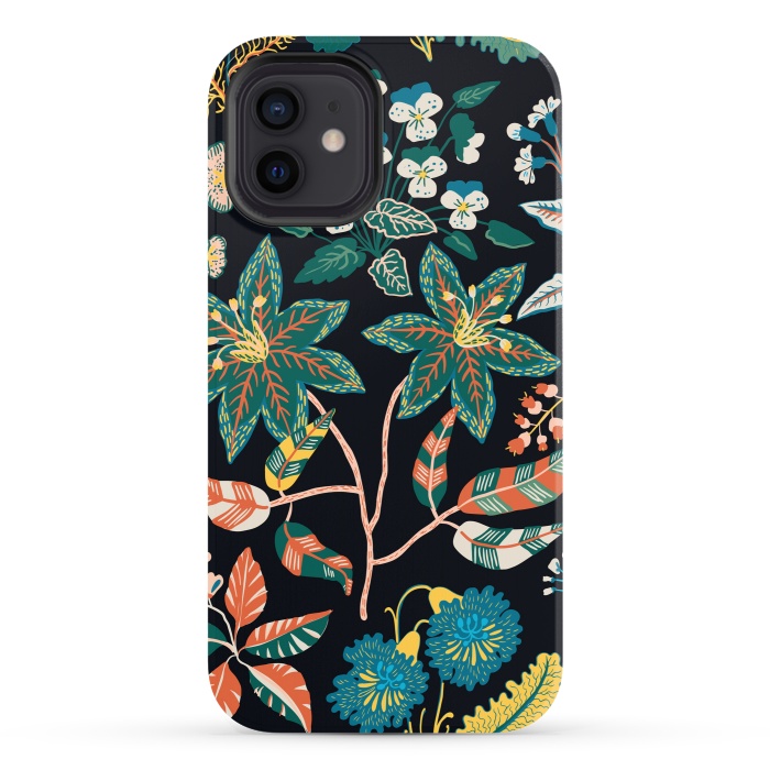 iPhone 12 StrongFit Randomly Scattered Botanical Motifs by ArtsCase