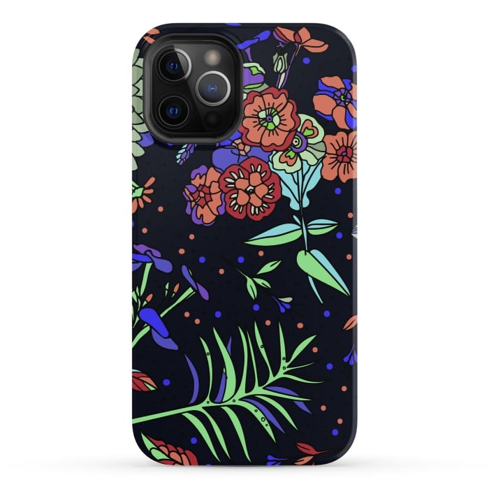 iPhone 12 Pro StrongFit Seamless Floral Pattern 333 by ArtsCase