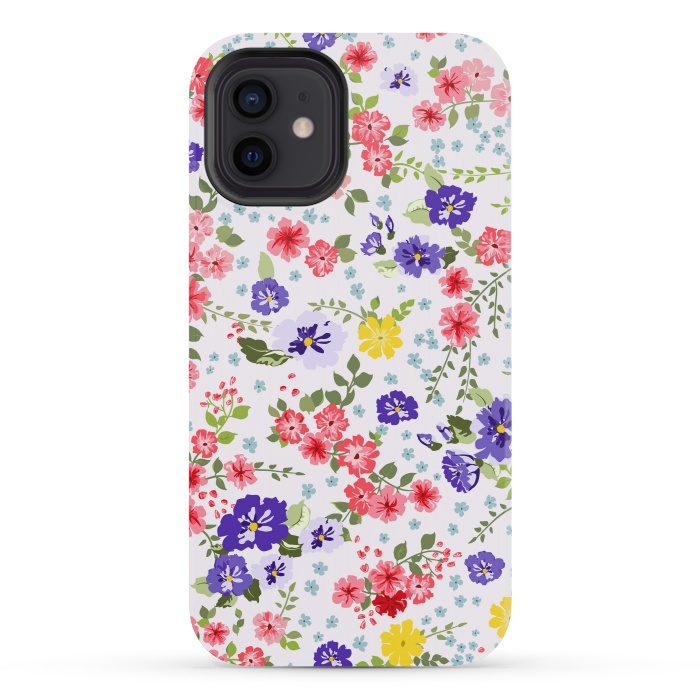 iPhone 12 mini StrongFit Simple Cute Pattern in Small-Scale Flowers by ArtsCase