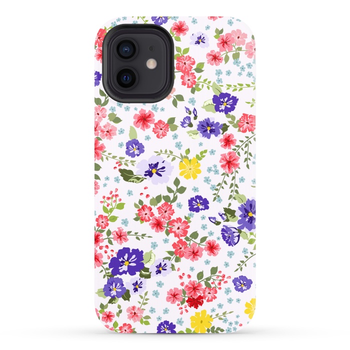 iPhone 12 StrongFit Simple Cute Pattern in Small-Scale Flowers by ArtsCase