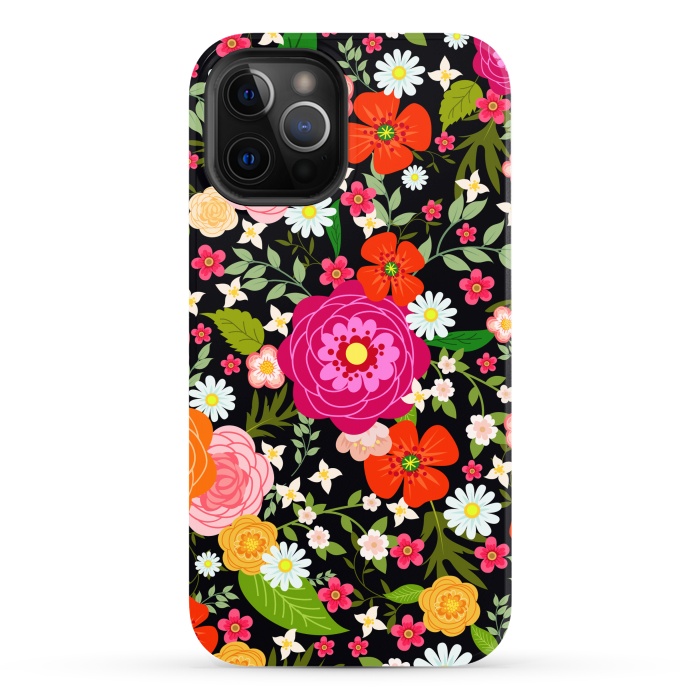 iPhone 12 Pro Max StrongFit Summer Meadow Seamless Pattern by ArtsCase