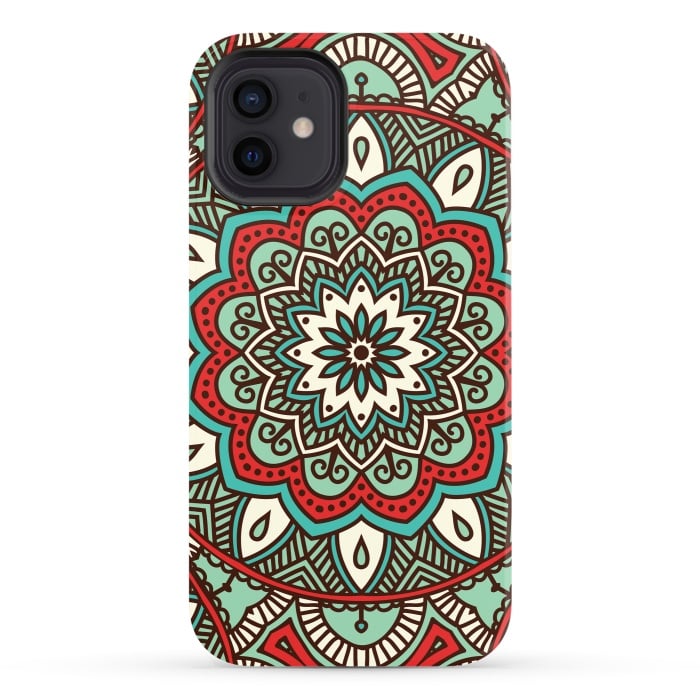 iPhone 12 StrongFit Vintage Decorative Elements  with Mandalas by ArtsCase