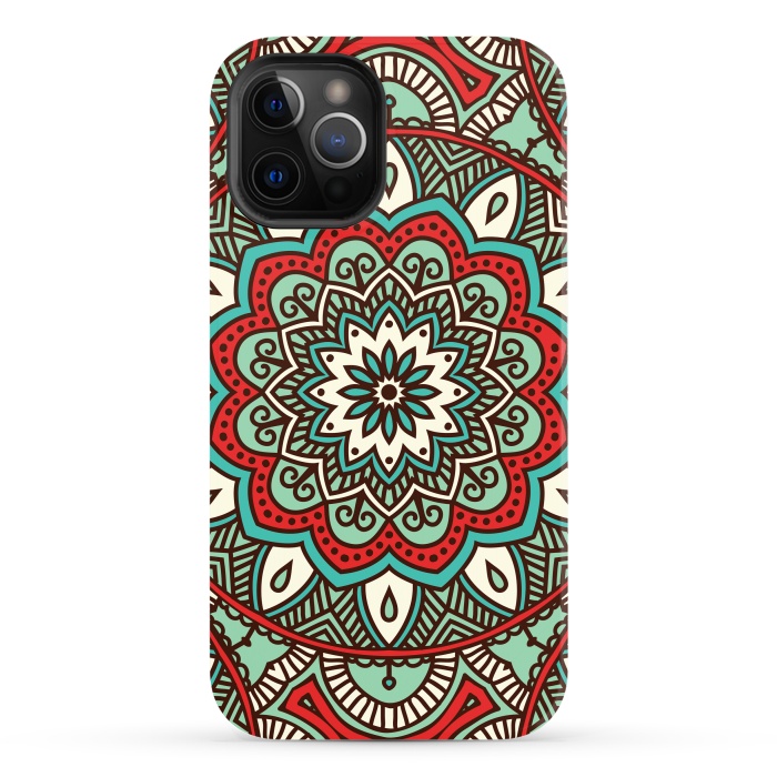 iPhone 12 Pro Max StrongFit Vintage Decorative Elements  with Mandalas by ArtsCase