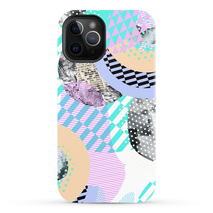 iPhone 12 Pro StrongFit Colorful graphic pop-art collage by Oana 