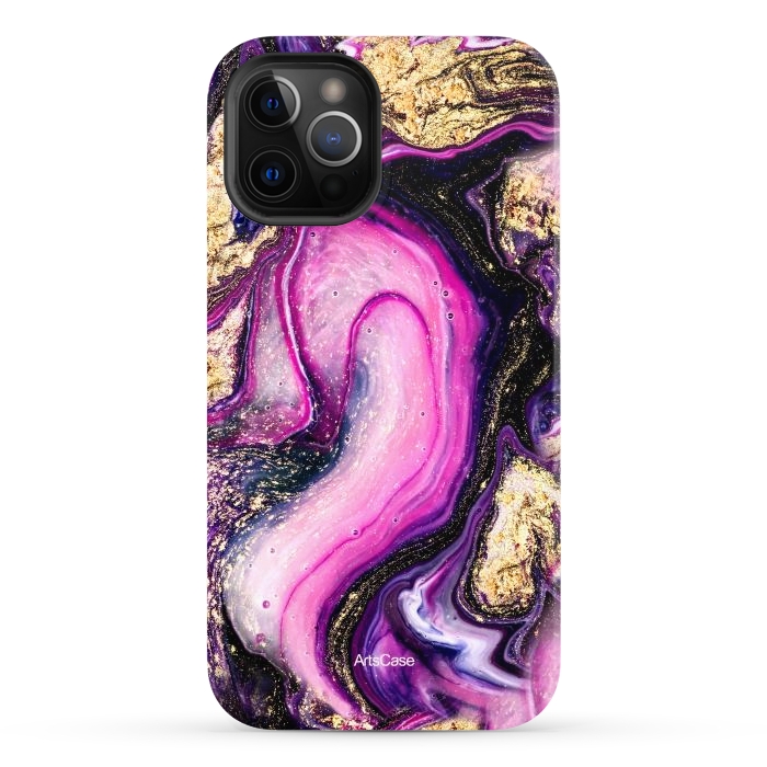 iPhone 12 Pro Max StrongFit Violet Marble Design Pattern by ArtsCase