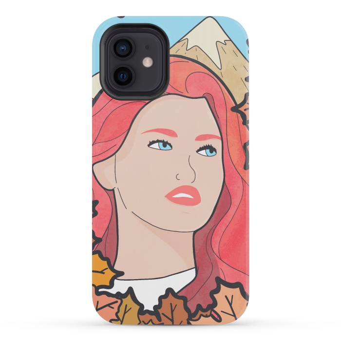 iPhone 12 mini StrongFit The autumn girl by Steve Wade (Swade)