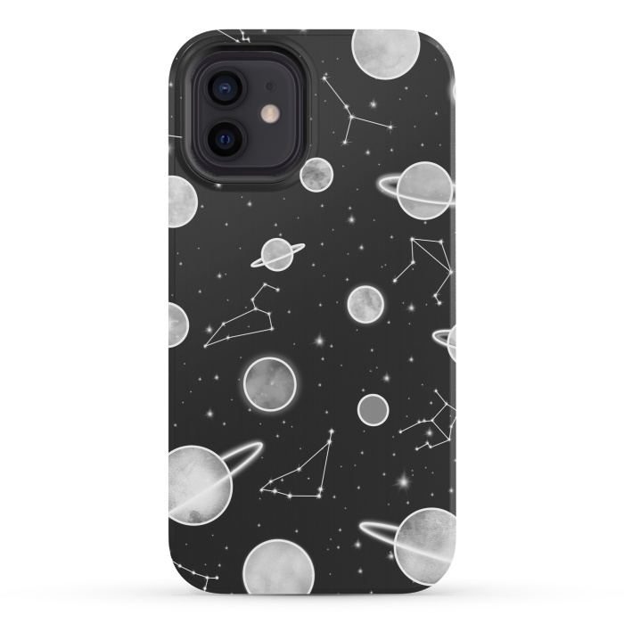 iPhone 12 mini StrongFit Aesthetic black&white space by Jms