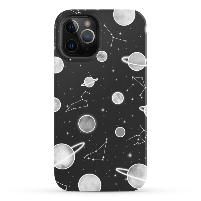 iPhone 12 Pro StrongFit Aesthetic black&white space by Jms